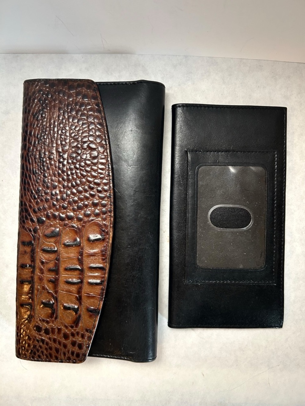 Brahmin Tuscan Two-tone Leather Tri-fold Checkbook Wallet w/Removable Cover EUC - Picture 15 of 15